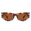 Oasisia - Geometric Fashion Narrow Irregular Cat Eye Sunglasses