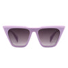 Lyra - Square Retro Oversize Flat Top Fashion Cat Eye Sunglasses