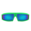 Starwise - Rectangle Y2K Futuristic Sports Flat Top Wrap Around Sunglasses
