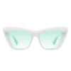 Zephyrine - Square Flat Top Retro Fashion Tinted Women Cat Eye Sunglasses
