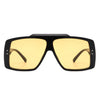Halia - Square Retro Flat Top Vintage Inspired Fashion Sunglasses