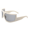 Kaelina - Oversize Irregular Fashion Square Wrap Around Sunglasses