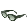 Moonfury - Oval Retro Tinted Fashion Round Cat Eye Sunglasses