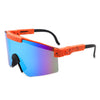 Faelan - Mirrored Rectangle Reflective Sports Sunglasses