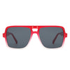 Eris - Flat Top Retro Square Vintage Inspired Aviator Sunglasses