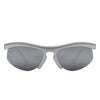 Fliygua - Rectangle Half Frame Sport Square Sunglasses