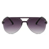 BELFAST | S2065 - Unisex Flat Single Lens Aviator Fashion Sunglasses - Cramilo Eyewear - Stylish Trendy Affordable Sunglasses Clear Glasses Eye Wear Fashion
