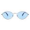 Ufril - Oval Retro Geometric Round Glitter Fashion Sunglasses