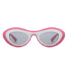 Alba - Oval Retro Round Tinted Fashion Cat Eye Sunglasses
