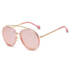FARMINDALE | CA13 - Polarized Circle Round Brow-Bar Fashion Sunglasses - Cramilo Eyewear - Stylish Trendy Affordable Sunglasses Clear Glasses Eye Wear Fashion