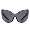 Quirk - Futuristic Oversized Shield Wrap Around Tinted Sunglasses