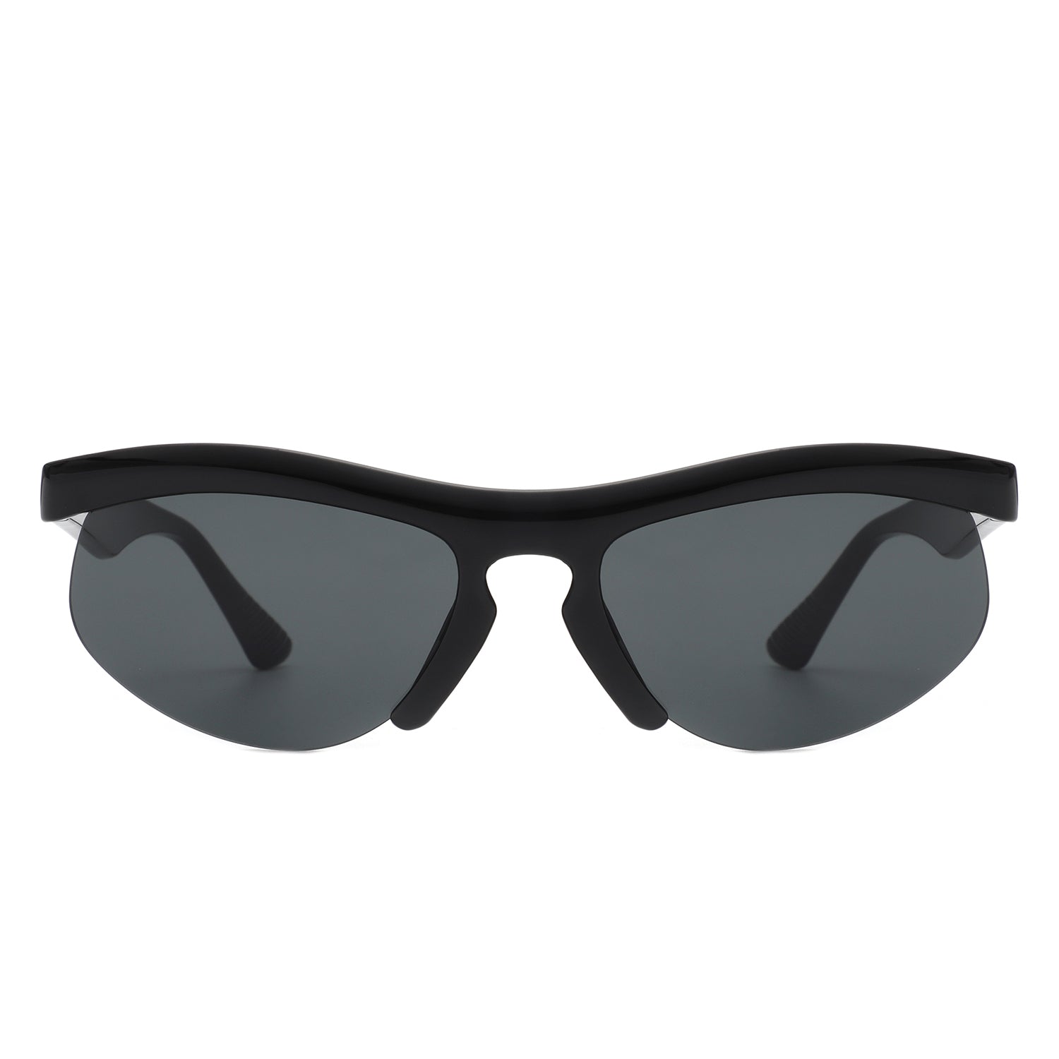 Fliygua - Rectangle Half Frame Sport Square Sunglasses