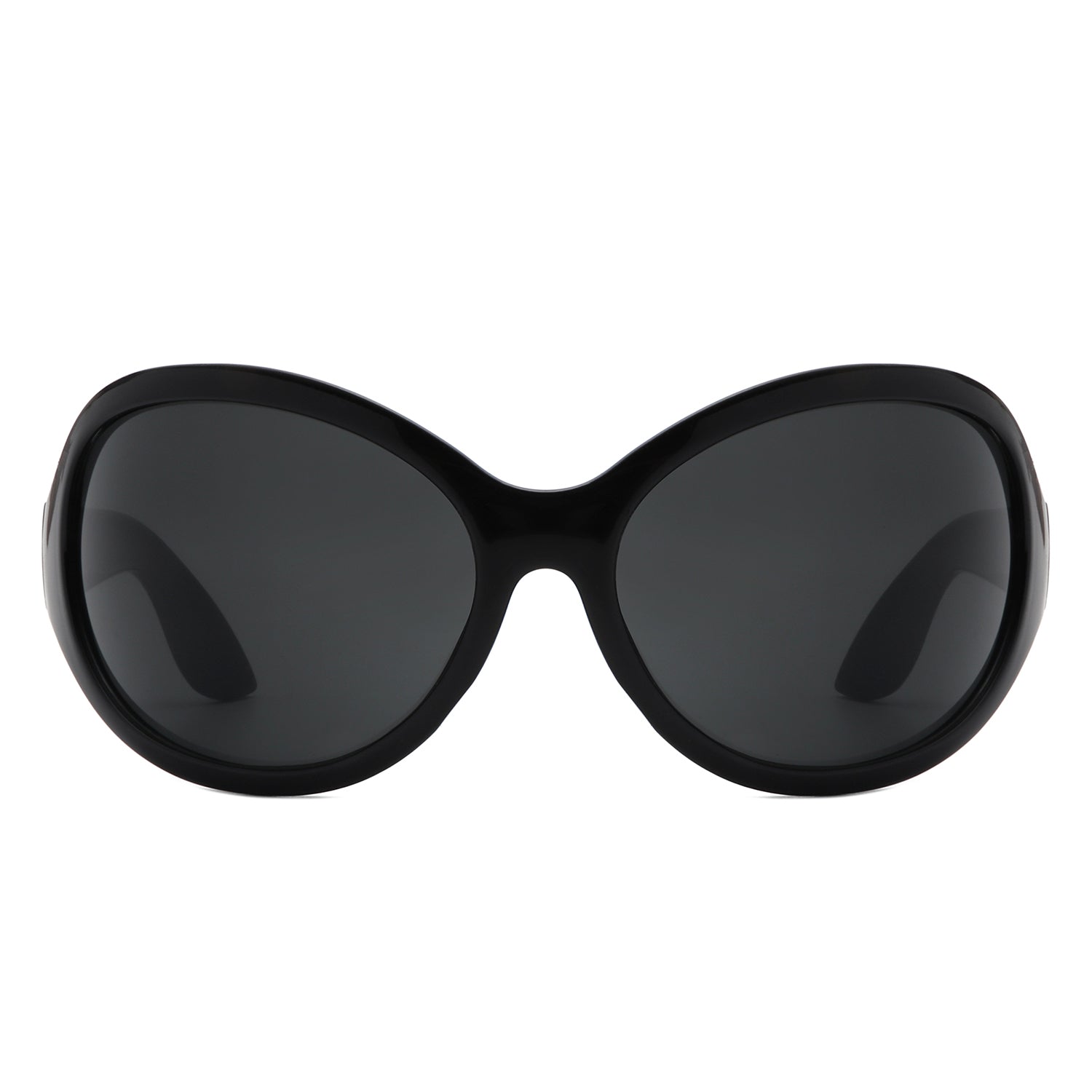 Aurora - Oversize Fashion Curved Large Women Round Sunglasses