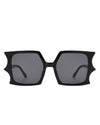 Sylas - Flat Top Irregular Bat Wing Square Sunglasses