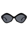 Amethyst - Women Geometric Fashion Hexagonal Cat Eye Sunglasses