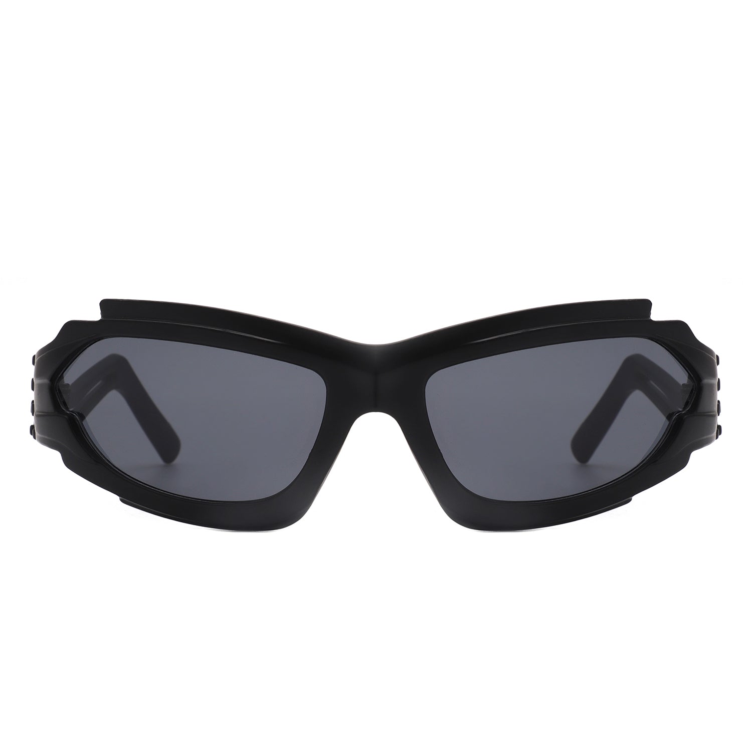 Moonhaze - Futuristic Rectangle Sport Wrap Around Sunglasses