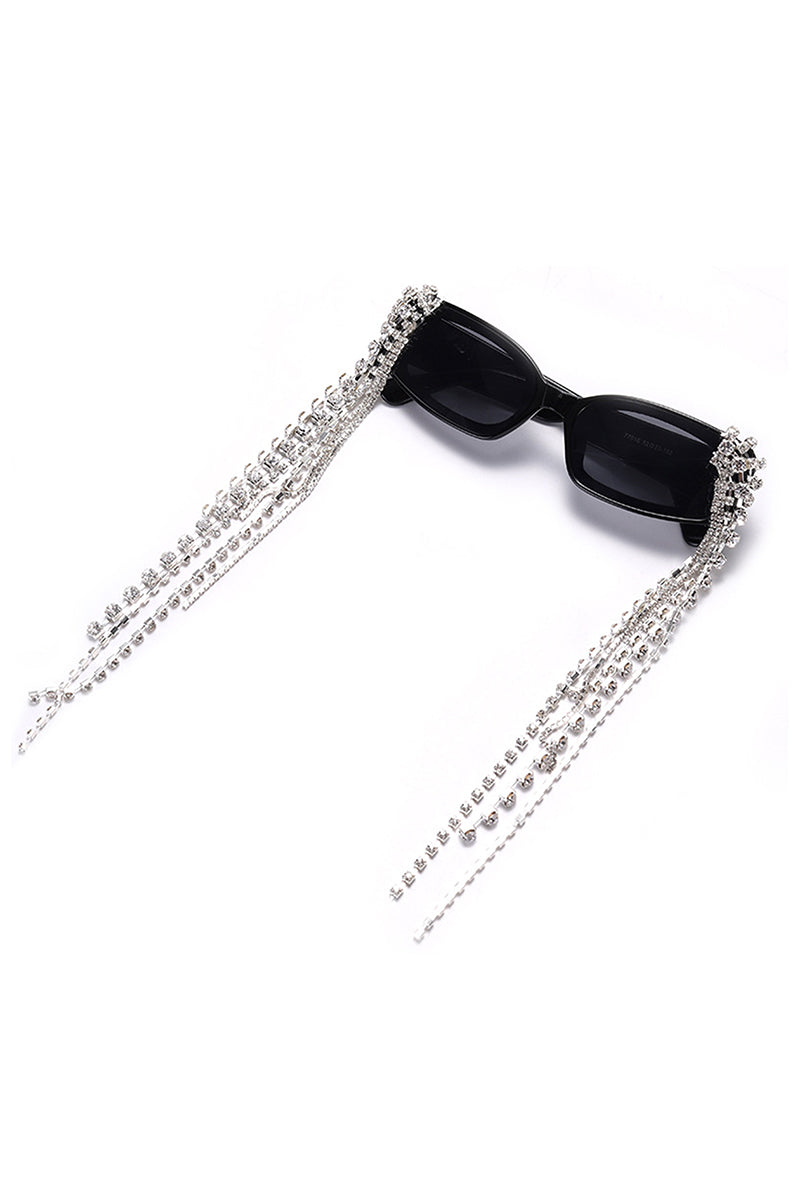 Thyria - Modern Luxury Rhinestone Chi Rectangle Women's Sunglasses