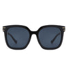 Moonstone - Women Flat Top Fashion Square Chain Link Design Sunglasses