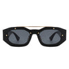 Xanadusk- Geometric Retro Irregular Brow-Bar Square Fashion Sunglasses