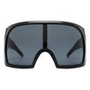 Brynn - Oversize Square Wrap Around Curved Shield Sunglasses
