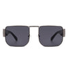 Diamonde - Square Retro Flat Top Tinted Vintage Fashion Sunglasses