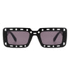 Undynite - Rectangle Irregular Frame Retro Fashion Square Sunglasses