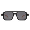 Bluebird - Retro Square Flat Top Brow-Bar Fashion Sunglasses