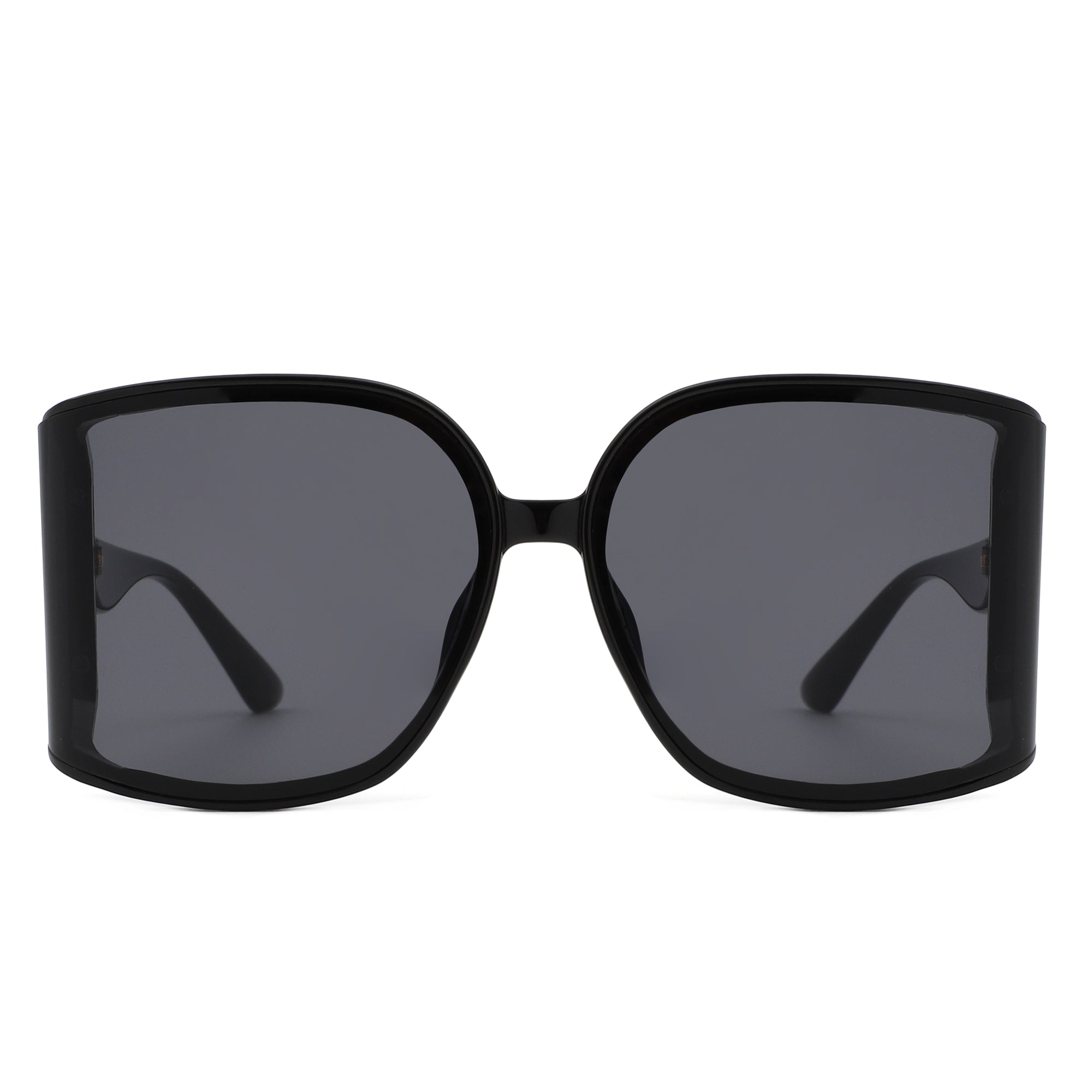 Jolt - Oversized Butterfly Square Curved Lens Sunglasses