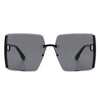 Phoenixy - Square Oversize Half Frame Fashion Women Sunglasses