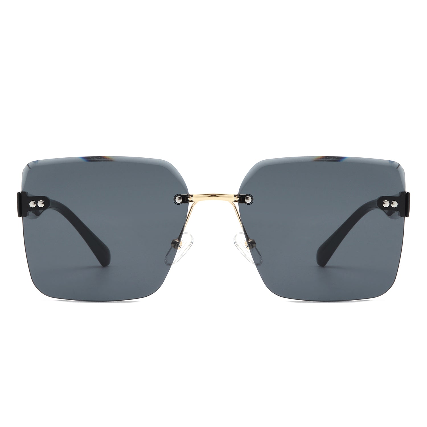 Aspos - Square Rimless Fashion Tinted Women Sunglasses