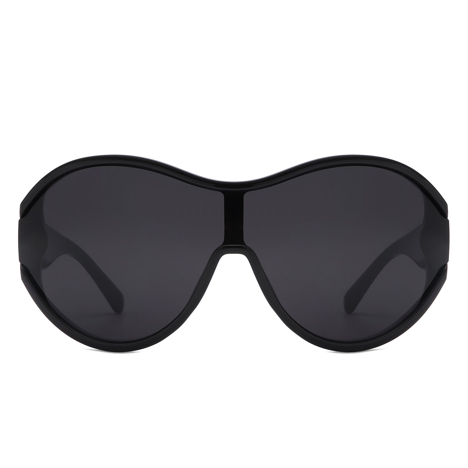 Gwyneth - Oversize Oval Retro Circle Fashion Curved Round Sunglasses -  Cramilo Eyewear - Stylish & Trendy Eyewear