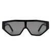 Firelily - Geometric Square Oversize Futuristic Fashion Sunglasses