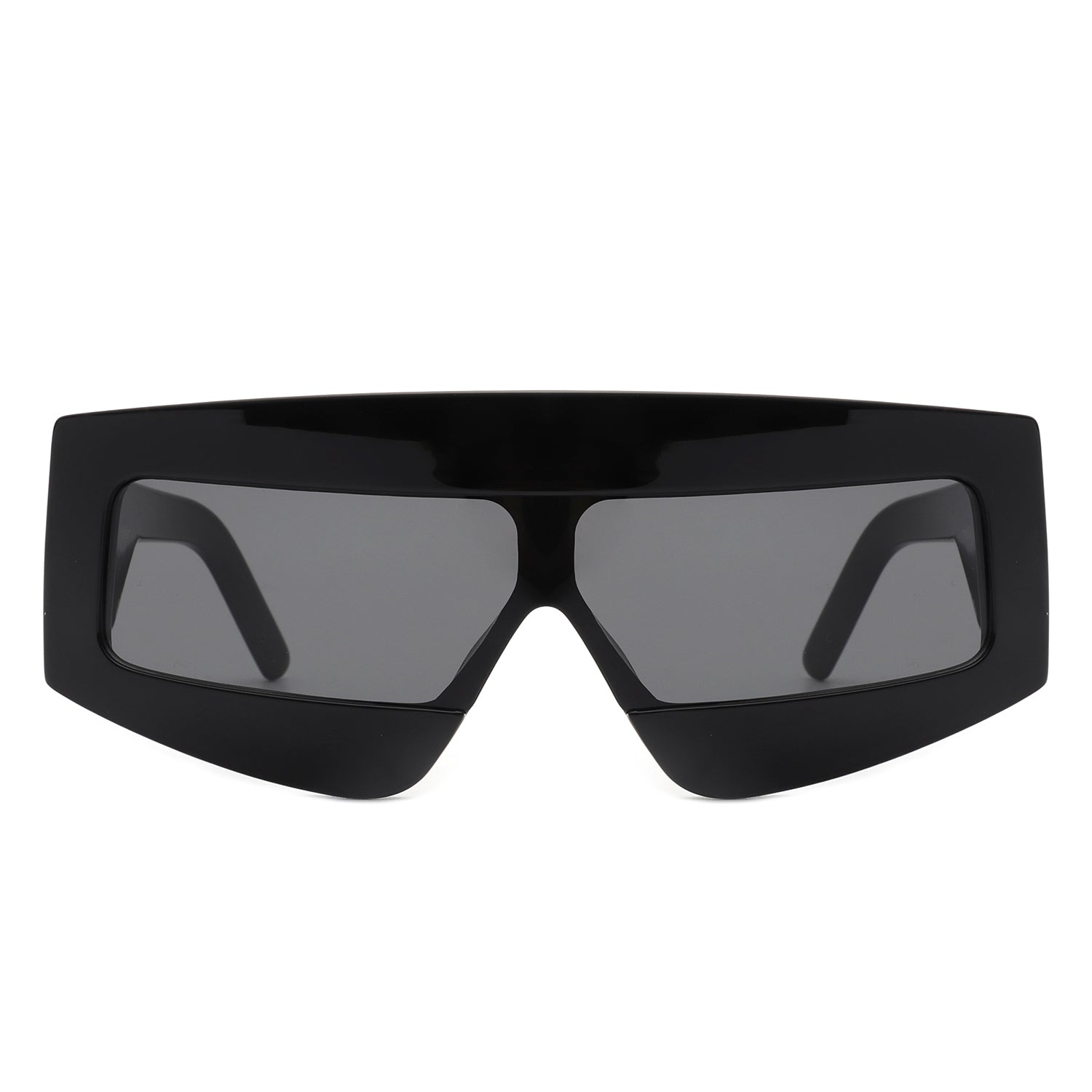 Celestia - Oversized Rectangle Square Tinted Flat Top Sunglasses