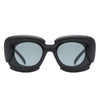 Twirl - Square Geometric Irregular Chunky Fashion Futuristic Sunglasses