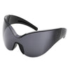 Quirk - Futuristic Oversized Shield Wrap Around Tinted Sunglasses