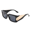 Almarion - Rectangle Chic Retro Flat Top Fashion Square Sunglasses