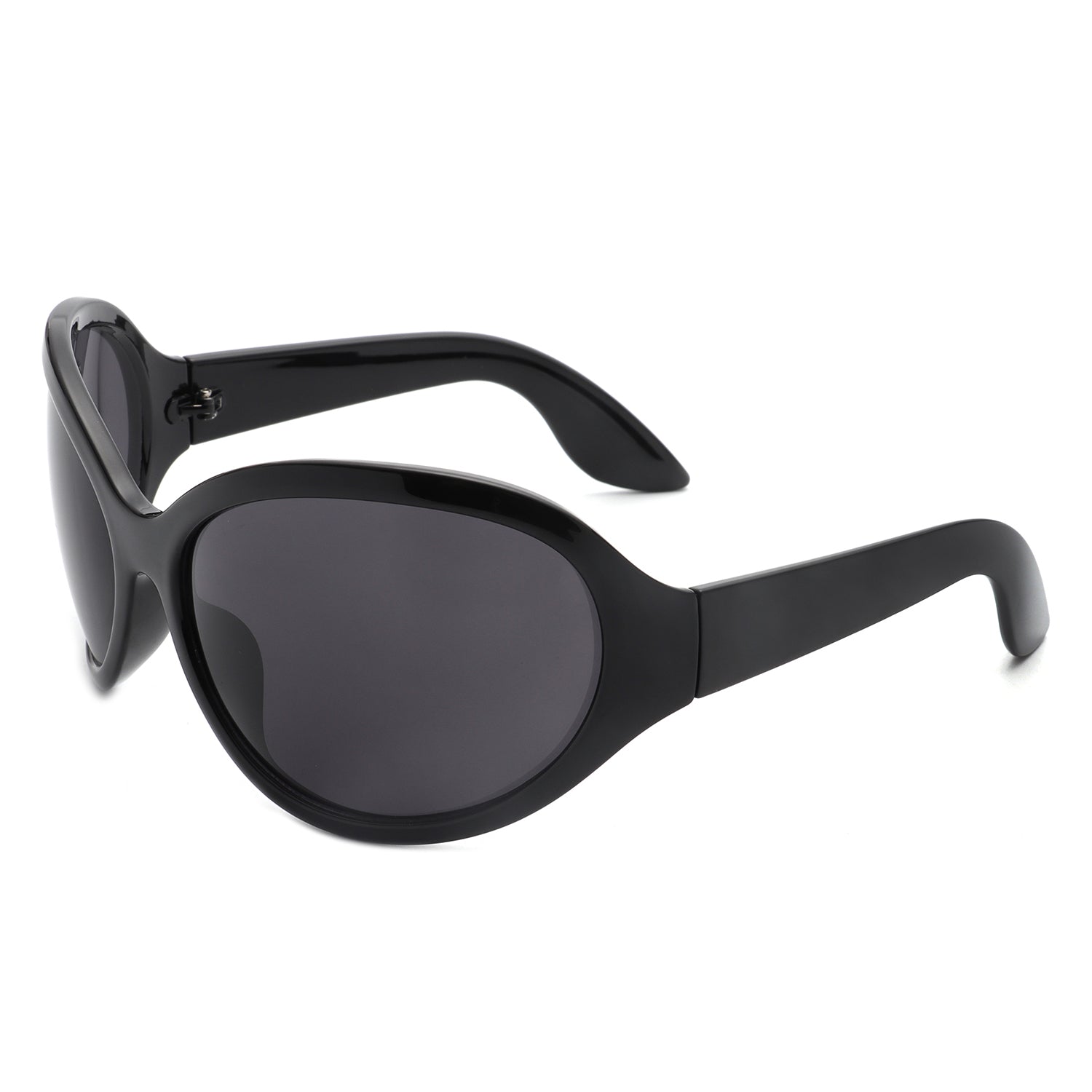 Quinlan Oversized Round Wraparound Women's Sunglasses Cramilo