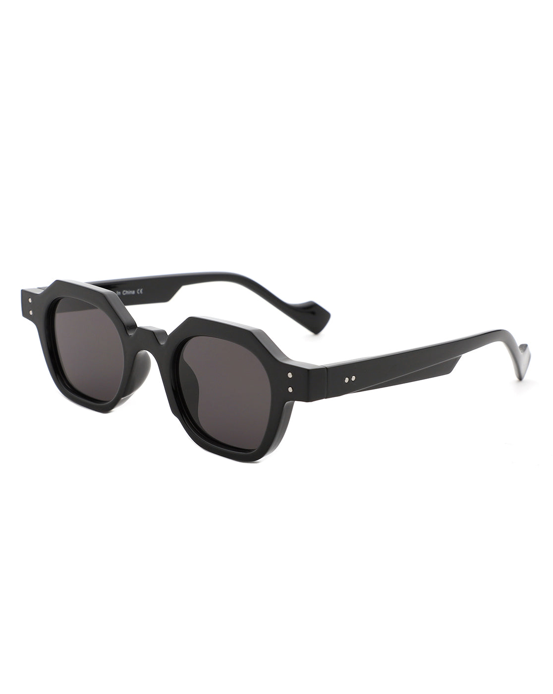 Nyssa -Flat Top Geometric Hexagon Fashion Sunglasses