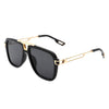 Faequeen - Retro Square Brow-Bar Vintage Aviator Fashion Sunglasses