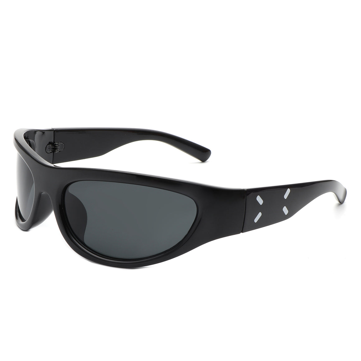 Kaelos - Rectangle Wrap Around Oval Sports Sunglasses