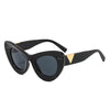 Luminara - Women Fashion Retro Round Cat Eye Sunglasses