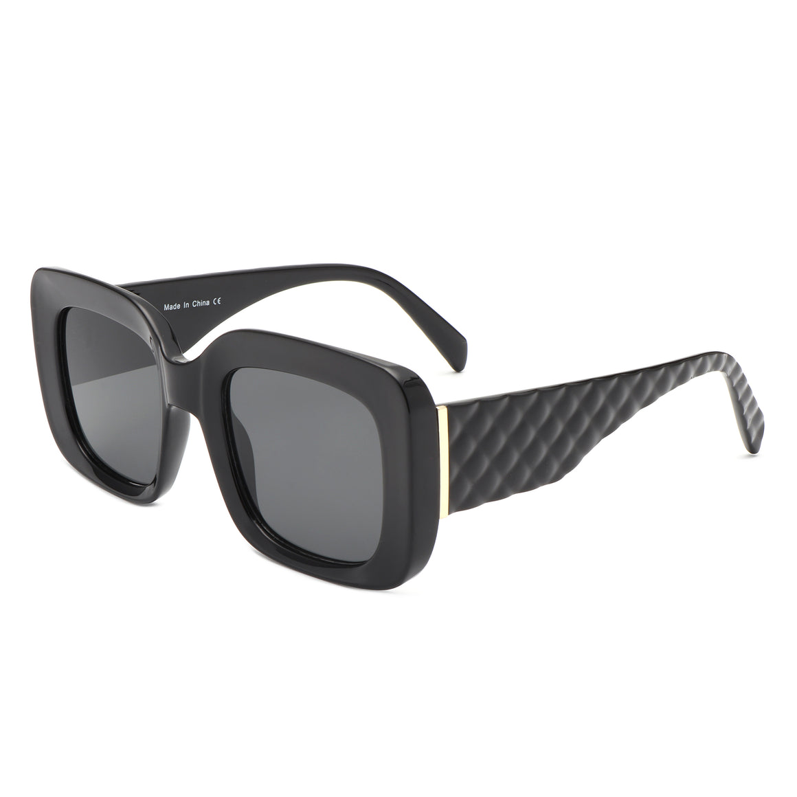 Vaelos - Chunky Flat Top Square  Thick Frame Sunglasses