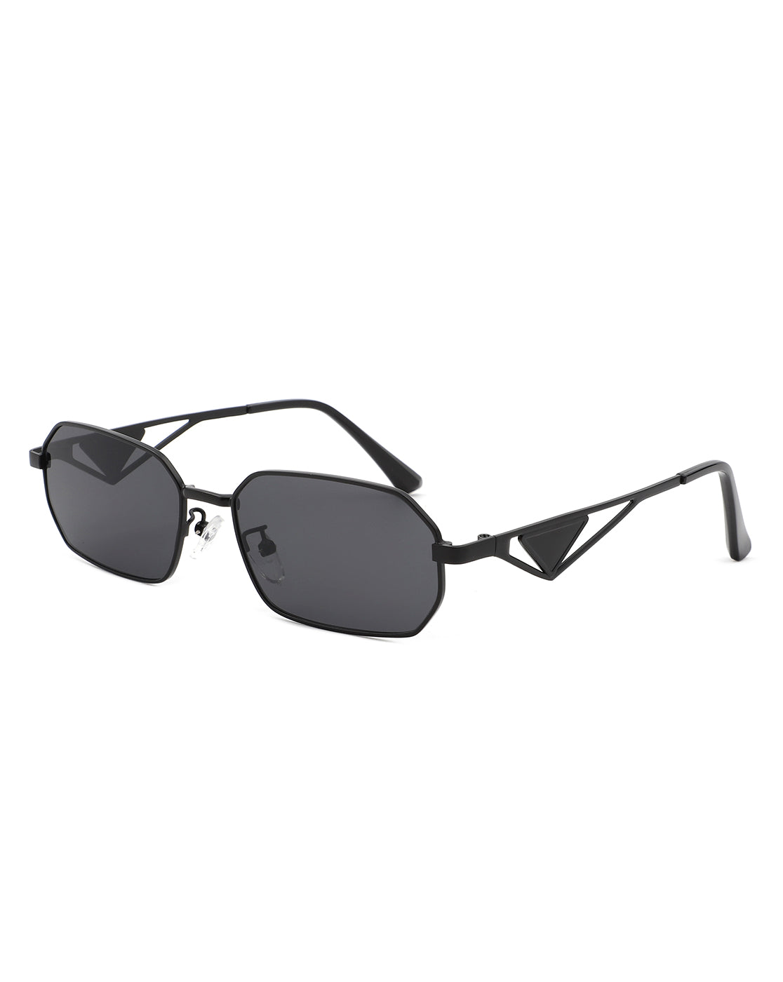 Xosnuze - Cramilo Retro Geometric Rectangle Square Frame Unisex Sunglasses