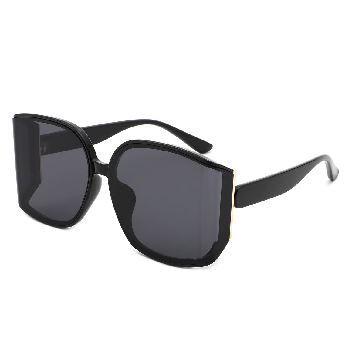 Jolt - Oversized Butterfly Square Curved Lens Sunglasses