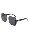 Nysera - Rimless Fashion Square Flat Top Sunglasses