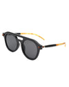 Vivid - Retro Round Brow-Bar Vintage Circle Sunglasses