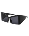 Elyndor - Oversized Geometric Square Semi-Rimless Cat Eye Sunglasses