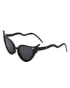 Sylven - Women's Fashion High Pointed Cat Eye Sunglasses with Wavy Design