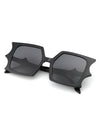 Sylas - Flat Top Irregular Bat Wing Square Sunglasses