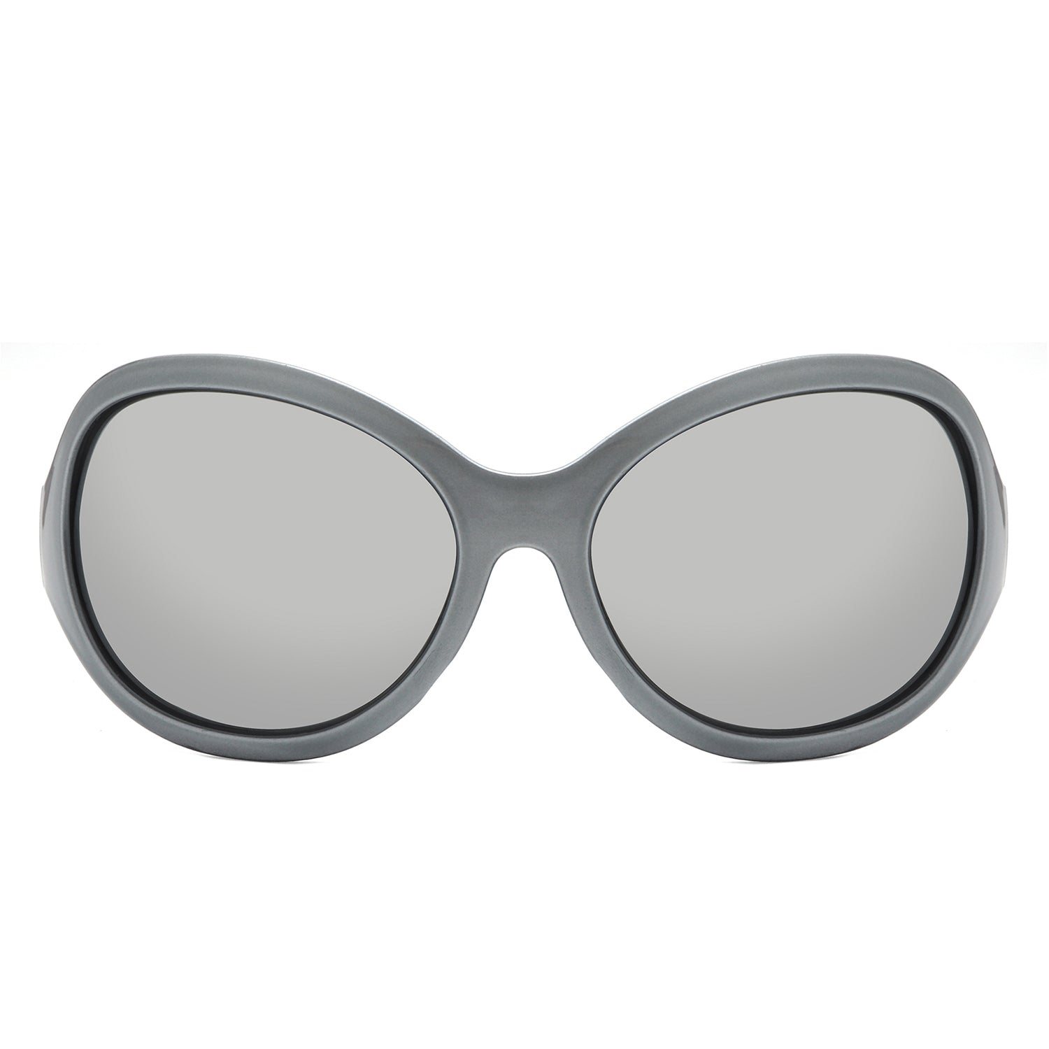 Aurora - Oversize Fashion Curved Large Women Round Sunglasses